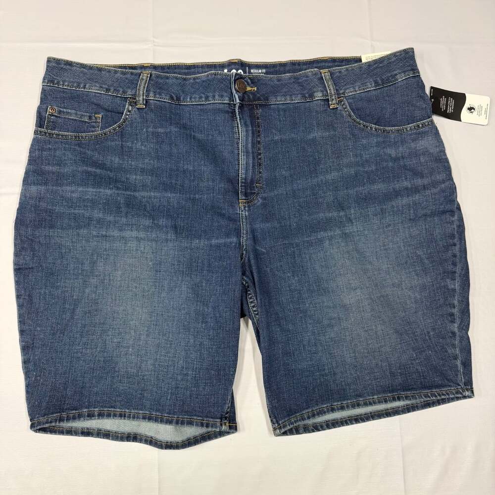New Lee Jean Shorts Women's Size 26W denim med wash Bermuda midrise